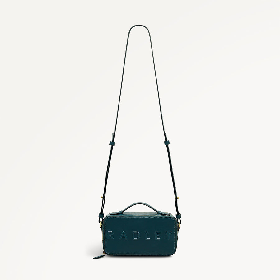 Calvert Road Leather Zip Around Cross Body Bag in Teal - 112204