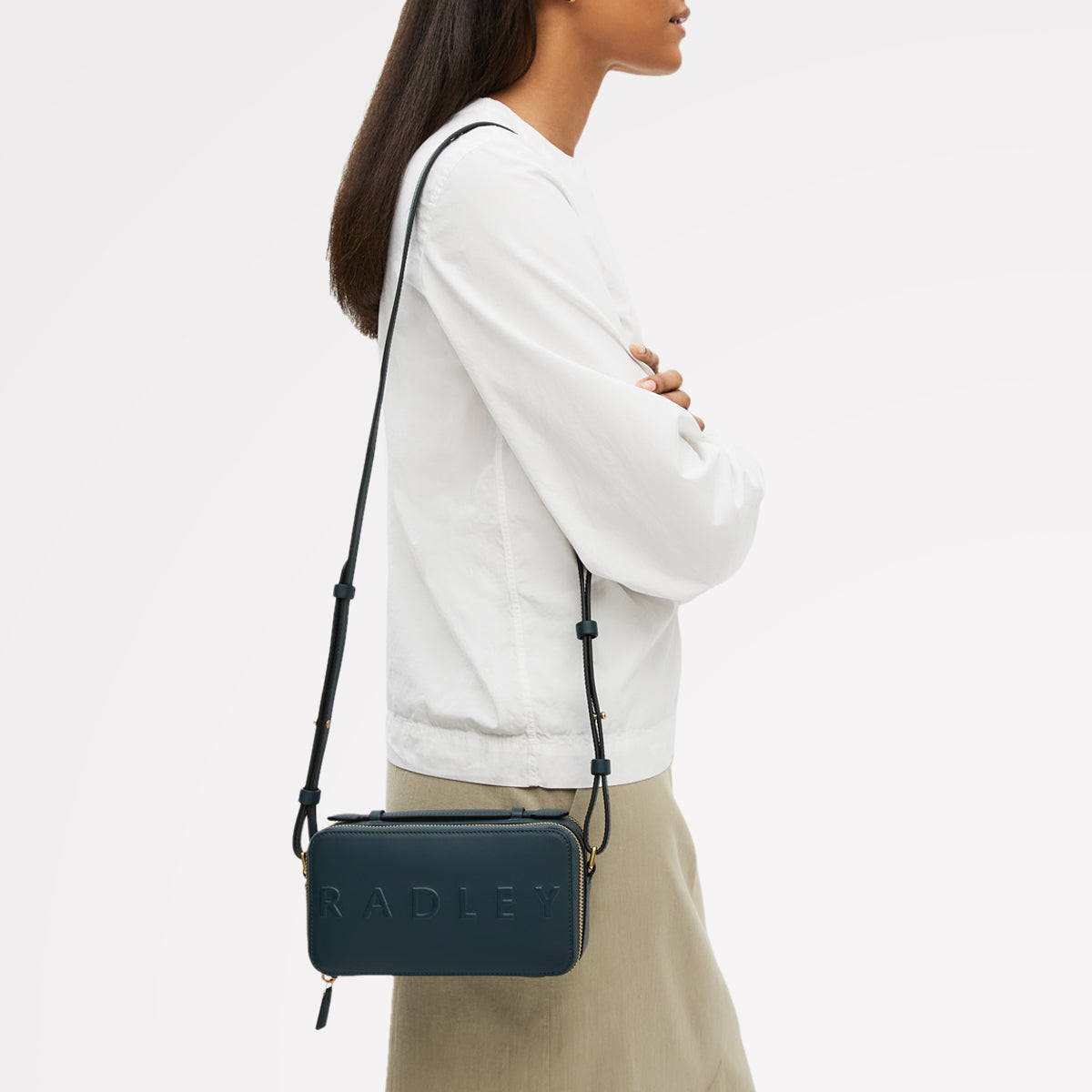Teal Micro Zip Around Cross Body | Calvert Road AW25 | Radley London