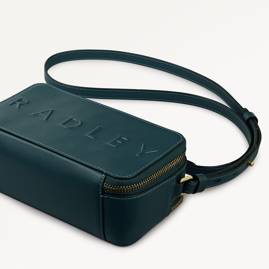 Calvert Road Leather Zip Around Cross Body Bag in Teal - 112204