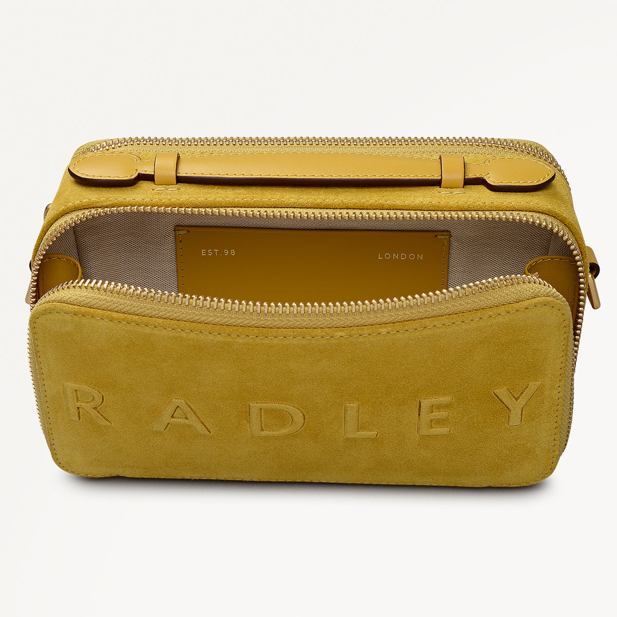 Calvert Road Leather Zip Around Cross Body Bag in Ochre - 112205