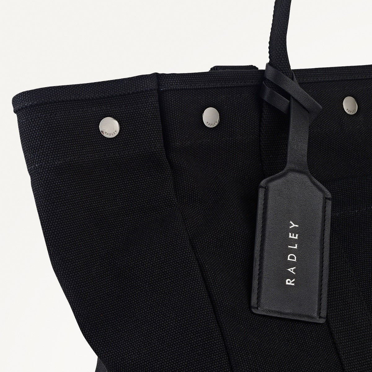 Hadleigh Place Fabric Large Open Top Tote Bag in Black - 112212