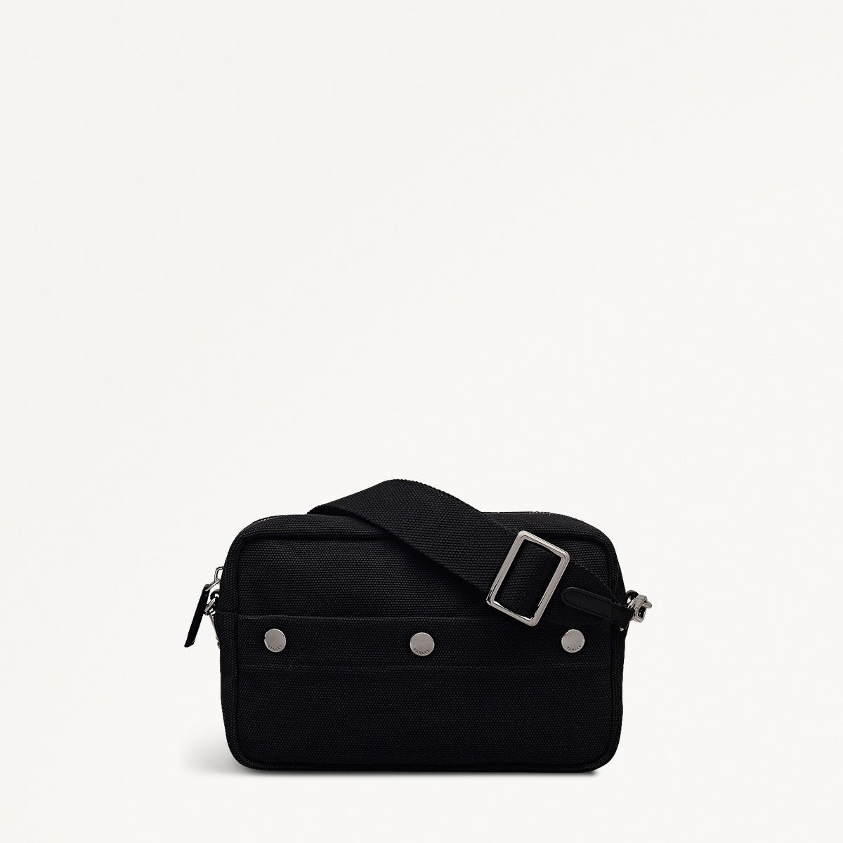 Hadleigh Place Fabric Small Ziptop Cross Body Bag in Black - 112213
