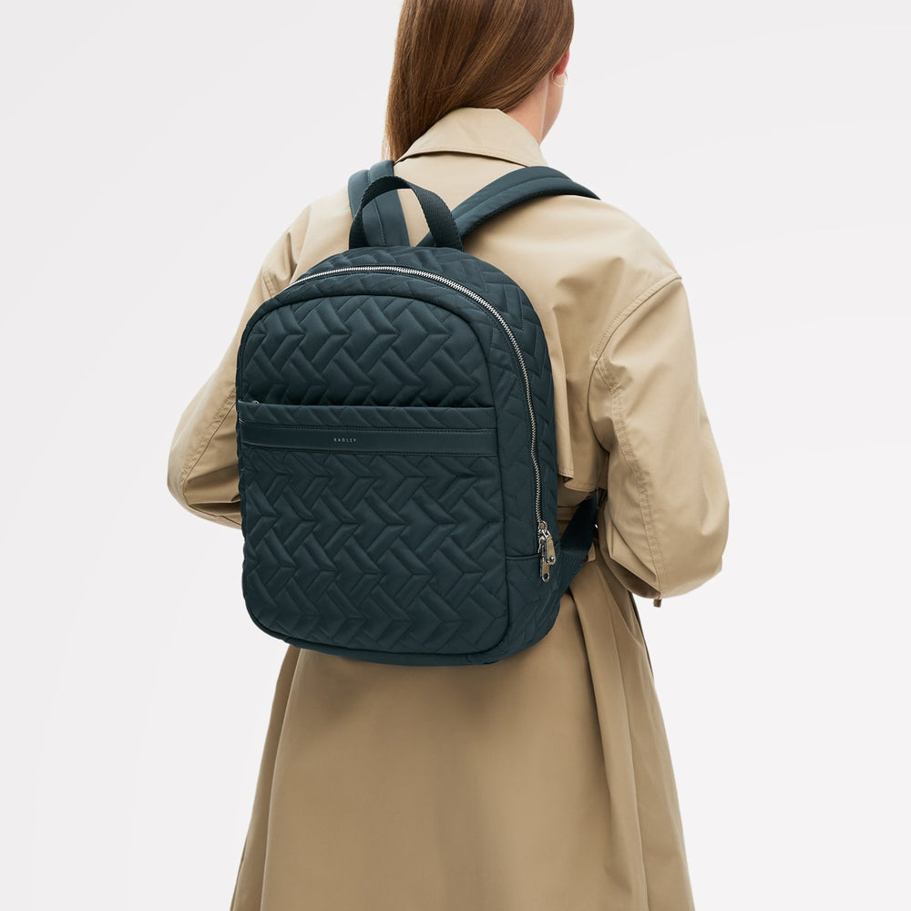 Teal Medium Zip Around Backpack | Holland Park AW25 Teal Medium Zip Around Backpack | Holland Park AW25