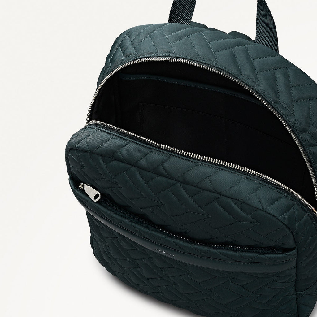 Holland Park Fabric Medium Zip Around Backpack in Teal - 112214