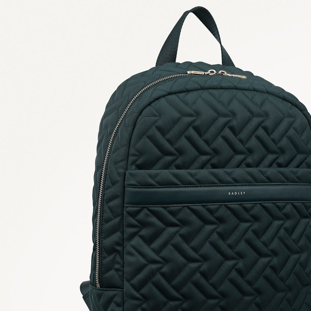 Holland Park Fabric Medium Zip Around Backpack in Teal - 112214