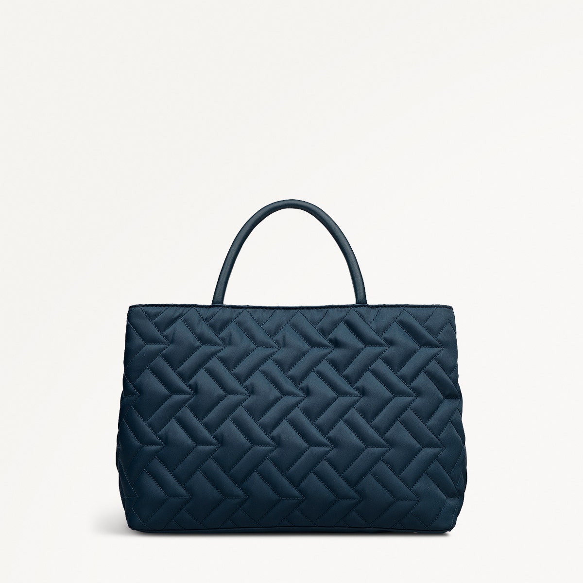 Holland Park Fabric Medium Ziptop Satchel Bag in Teal - 112216