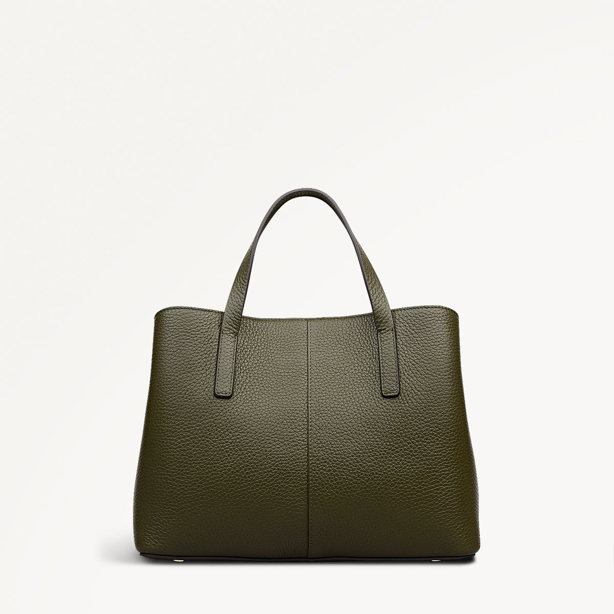 Dukes Place Leather Medium Ziptop Satchel Bag in Pine Needle - 112231