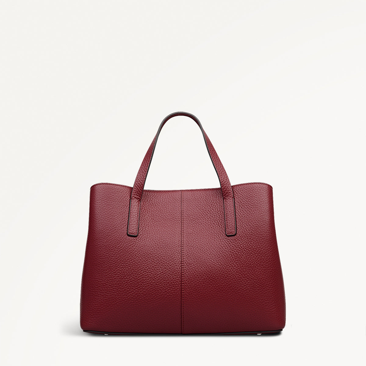 Dukes Place Leather Medium Ziptop Satchel Bag in Carmine - 112235