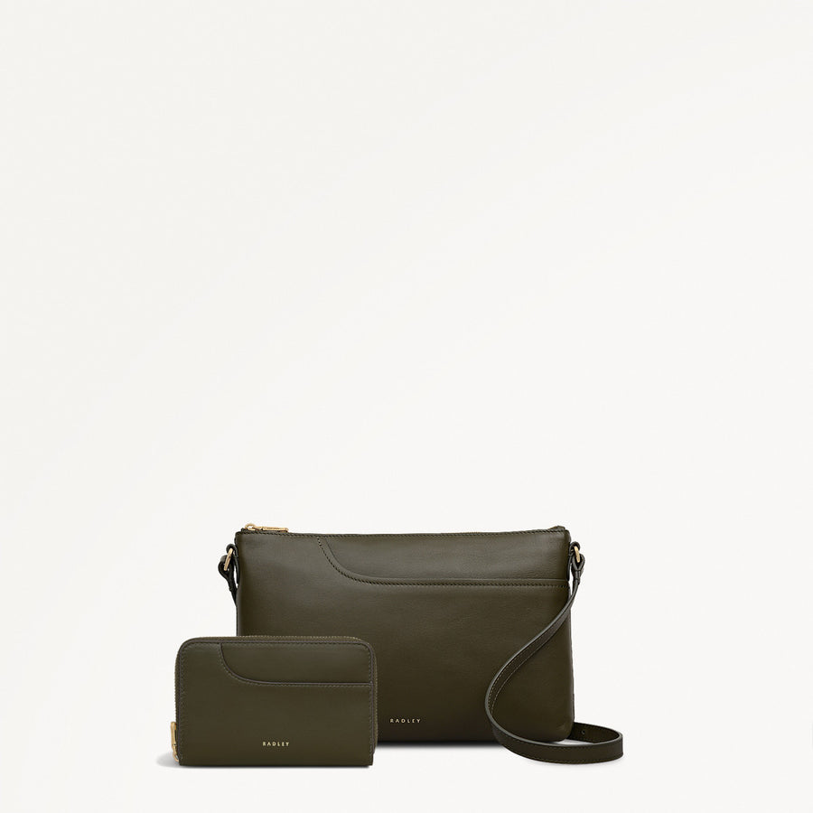 Pockets Medium Ziptop Cross Body Bag and Medium Wallet Bundle