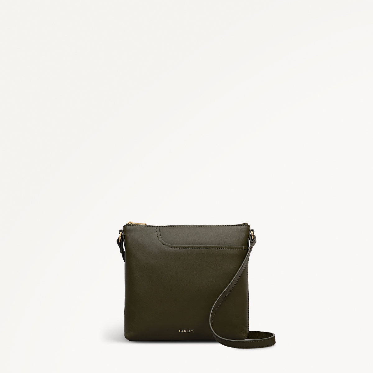 Pockets Leather Small Ziptop Ns Cross Body Bag in Pine Needle - 112237