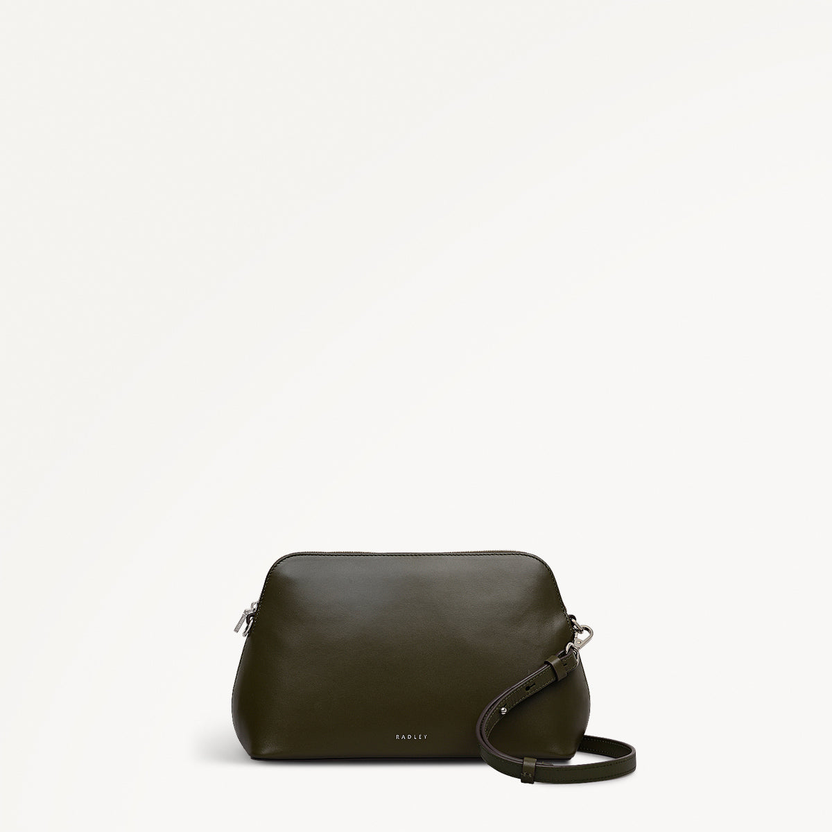Liverpool Street Leather Medium Ziptop Cross Body Bag in Pine Needle - 112248