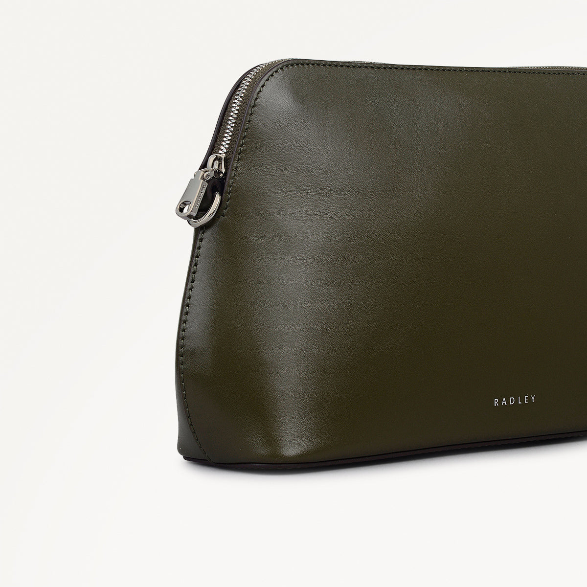 Liverpool Street Leather Medium Ziptop Cross Body Bag in Pine Needle - 112248