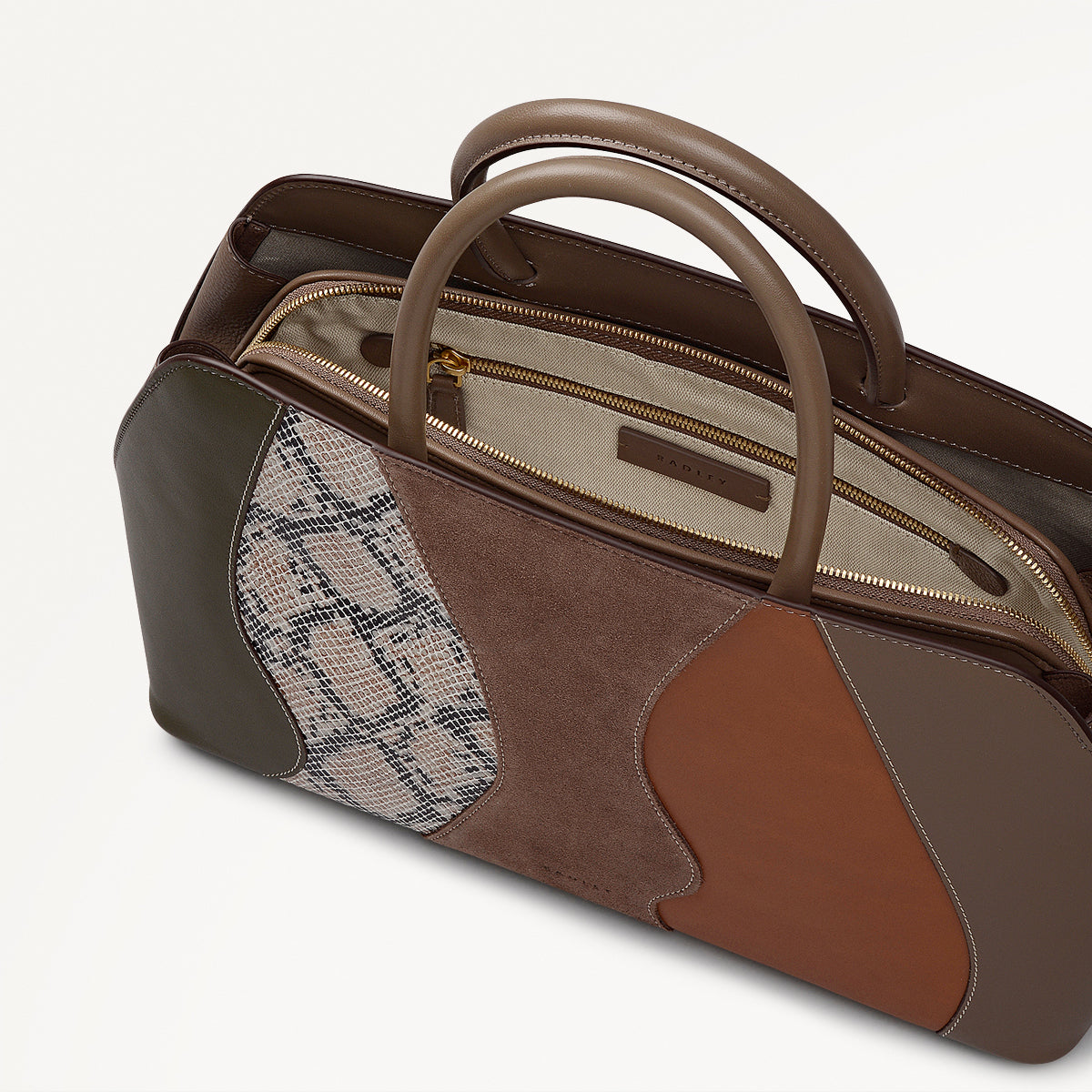 Coffee Medium Ziptop Grab | Liverpool Street AW25 | Radley London