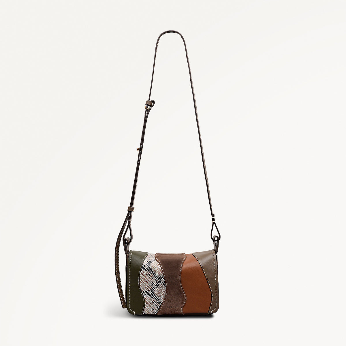 Westwell Lane Leather Small Flapover Cross Body Bag in Coffee - 112250