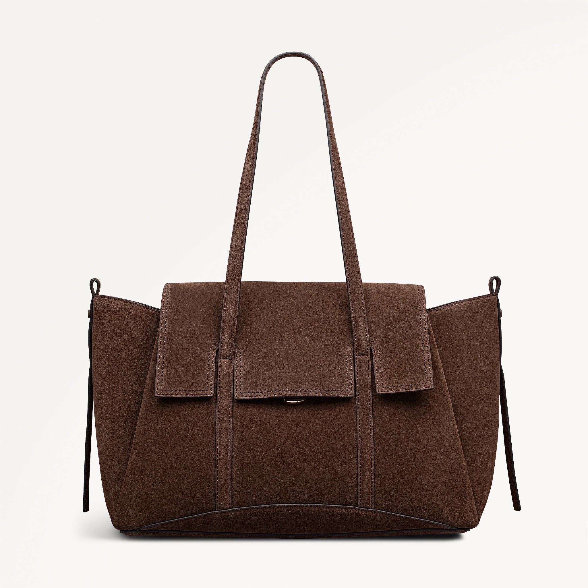 The Chancery Suede Medium Flapover Shoulder Bag - RHE25204