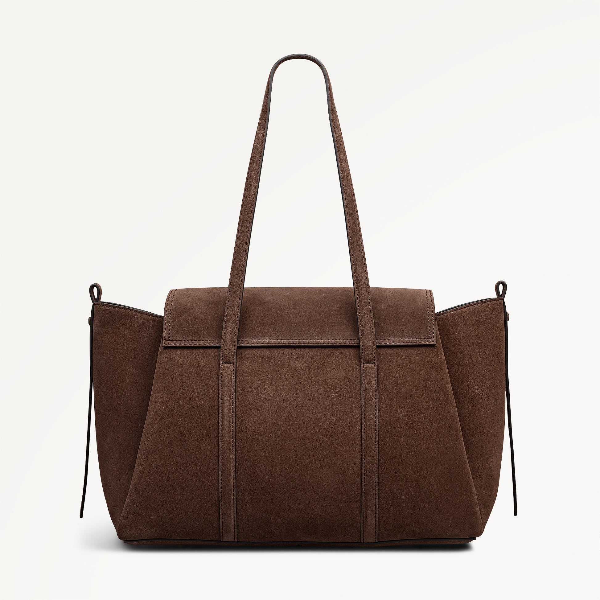 The Chancery Leather Medium Flapover Shoulder Bag in Coffee - 112252