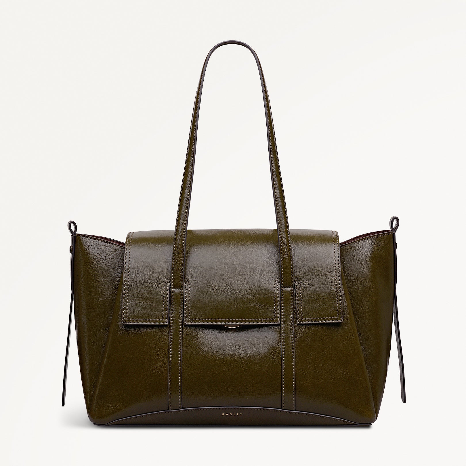 The Chancery High Shine Medium Flapover Shoulder Bag - RHE25304