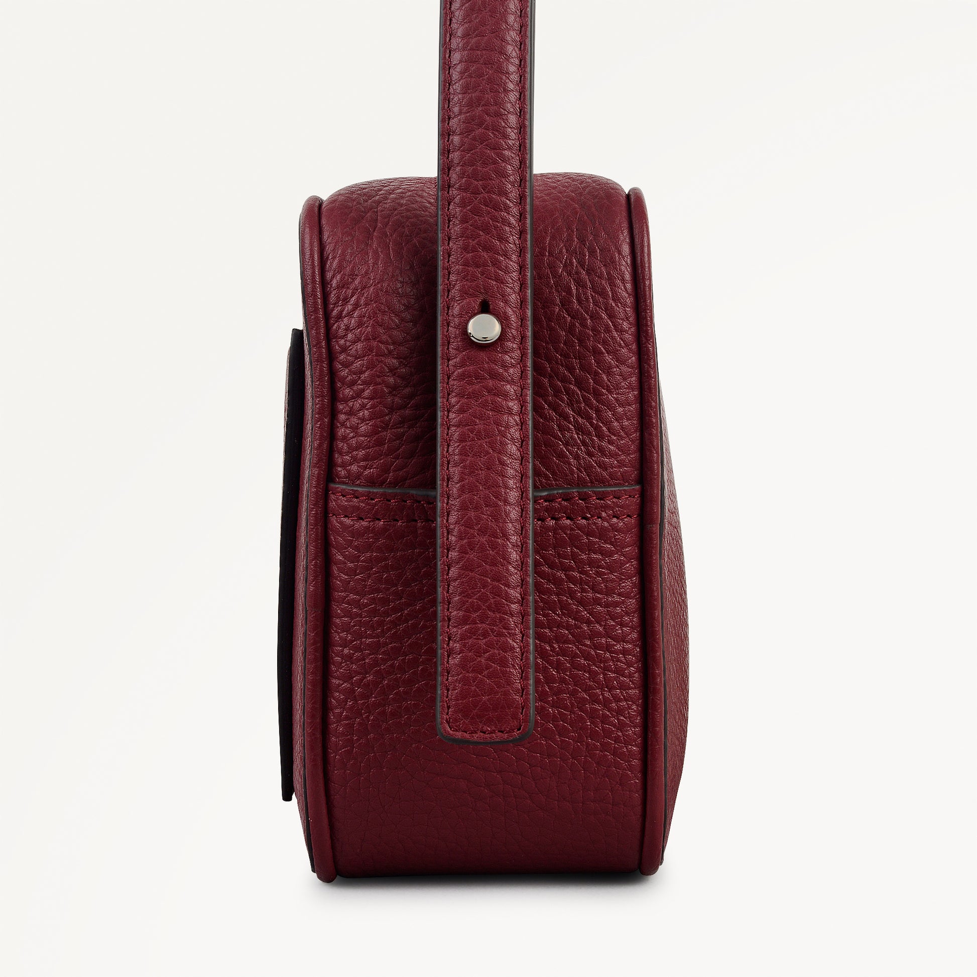Duchess Close Leather Small Ziptop Cross Body Bag in Carmine - 112259