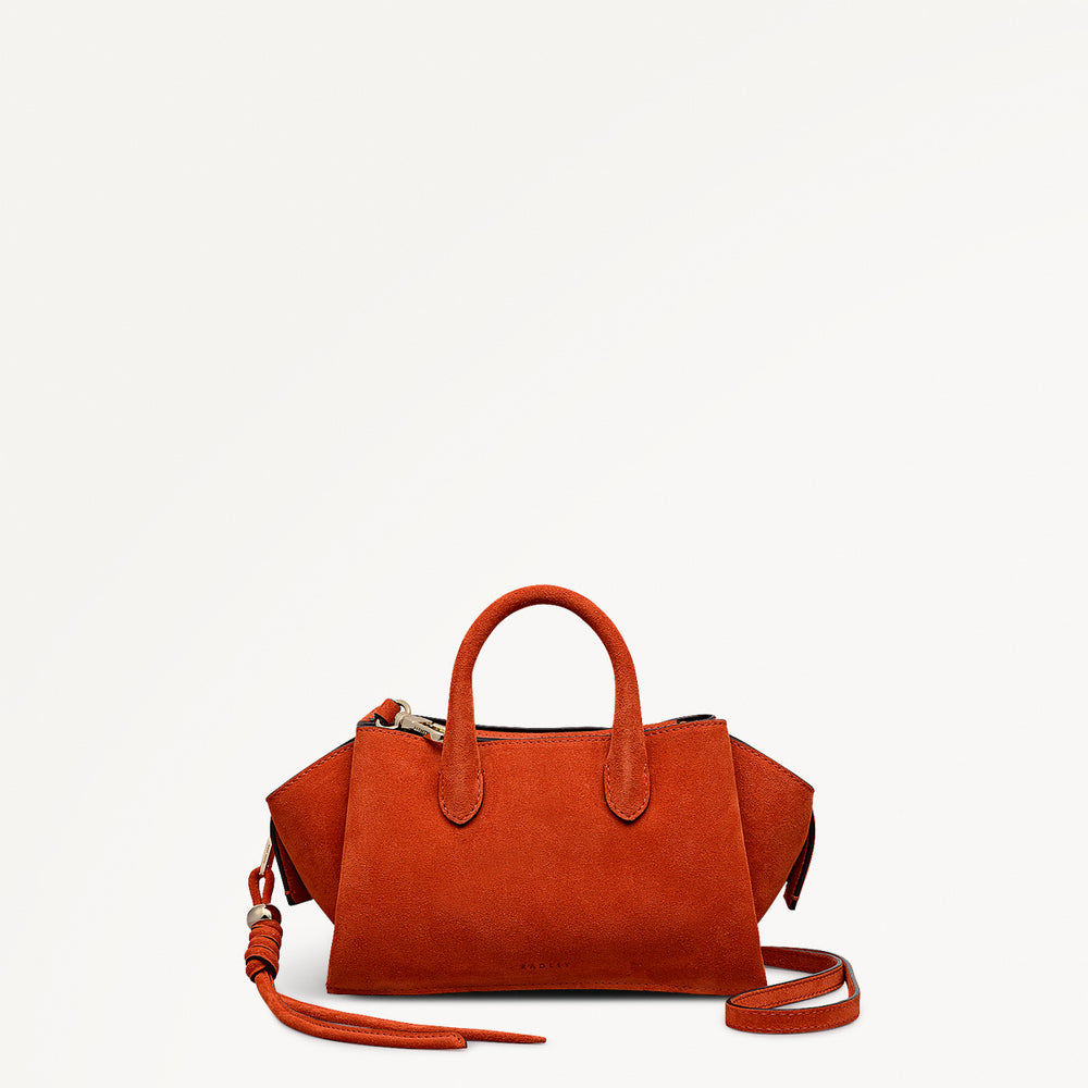 The Romilly Suede Small Ziptop Satchel Bag - RHE23504