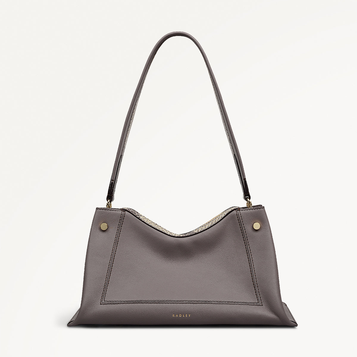 Coffee Medium Ziptop Shoulder | Hope Gardens AW25 | Radley London