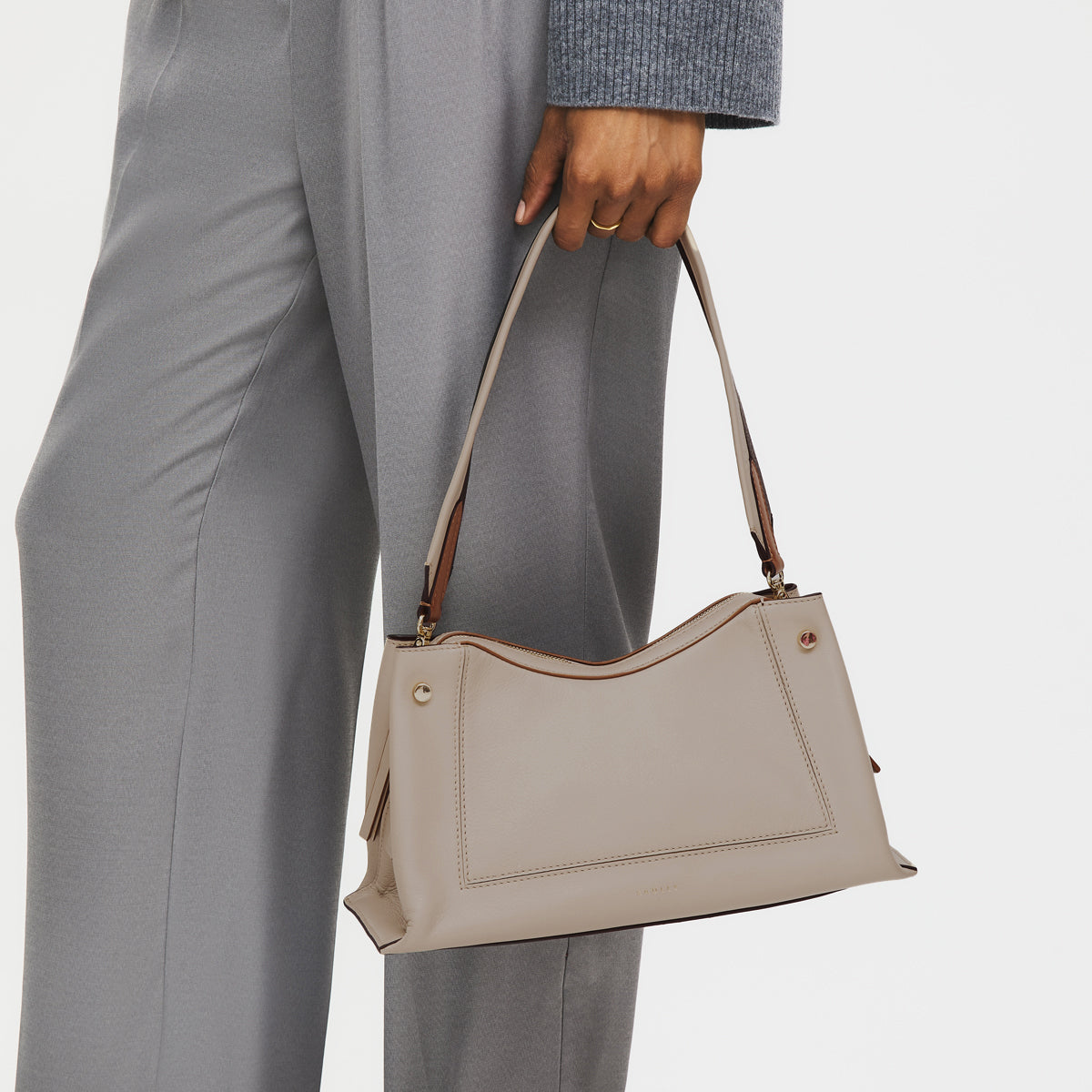 Porcini Medium Ziptop Shoulder | Hope Gardens AW25 | Radley London