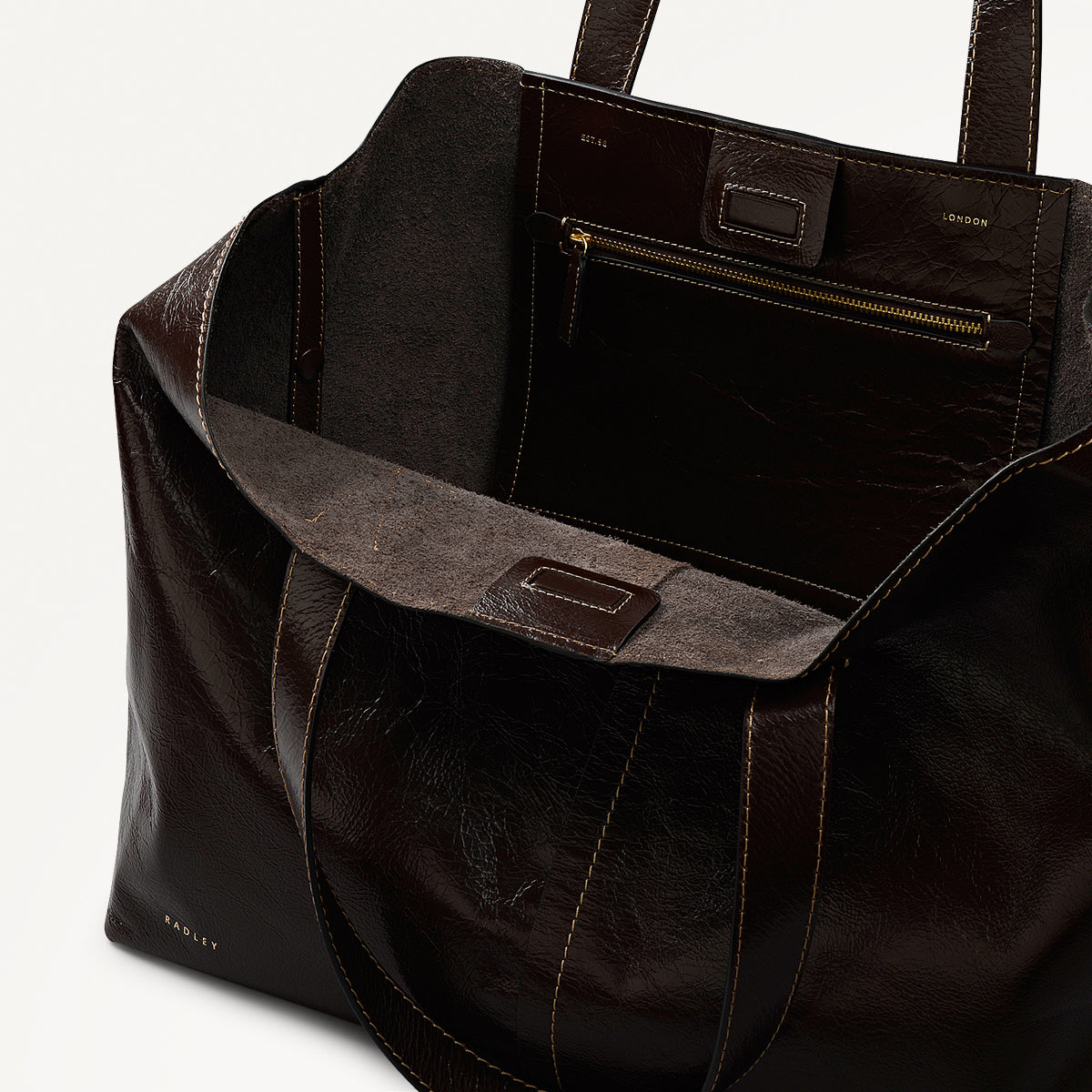 Dark Oak Large Open Top Tote | Broadway Market AW25 | Radley London