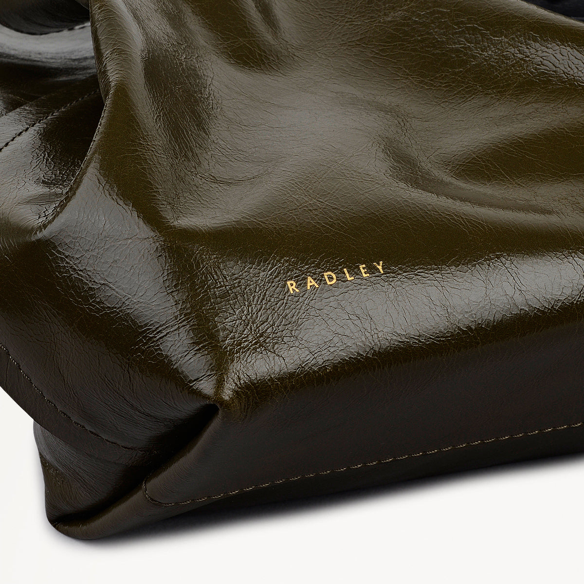 Broadway Market Leather Large Open Top Tote Bag in Pine Needle - 112281