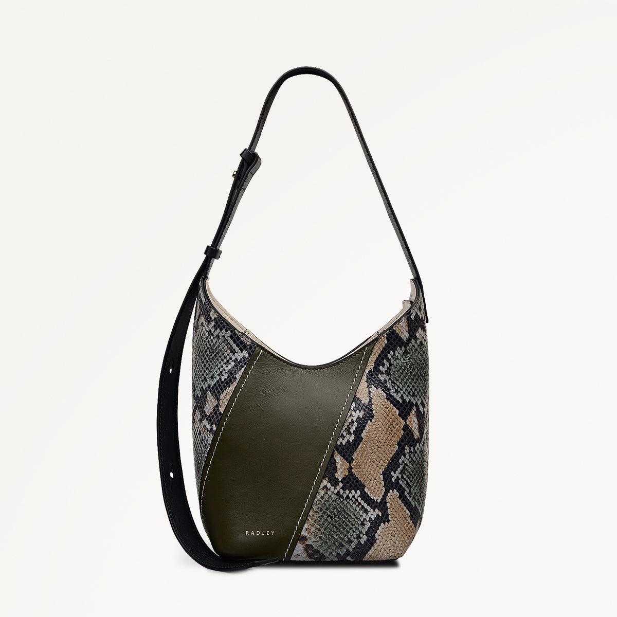 Beaton Close Leather Small Ziptop Cross Body Bag in Pine Needle - 112282