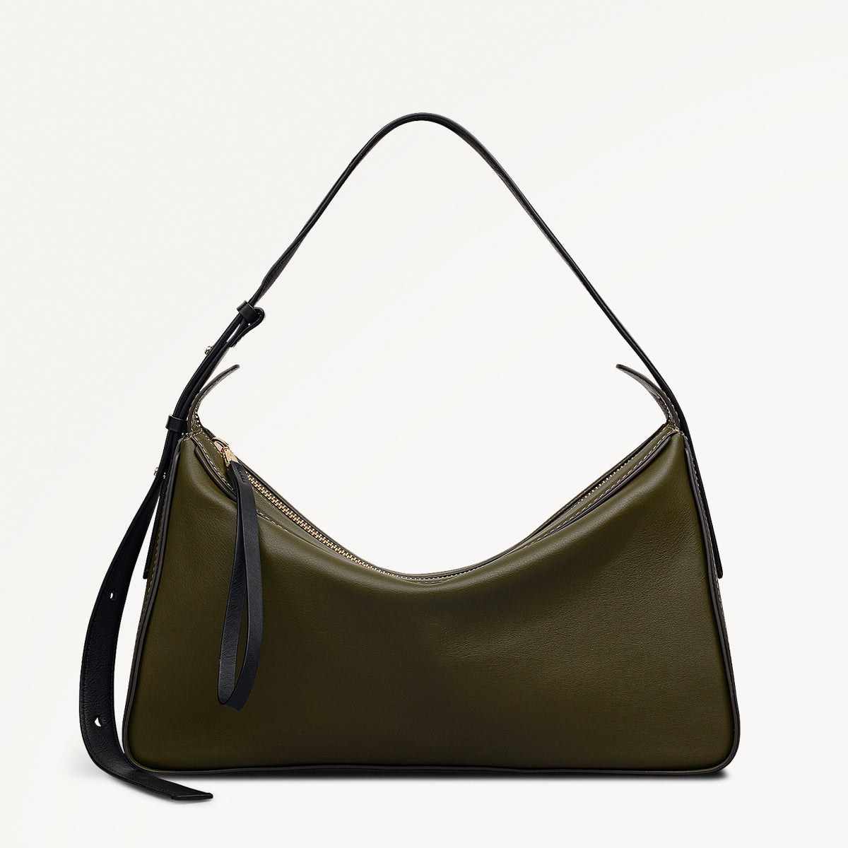 Westwell Lane Leather Large Ziptop Shoulder Bag in Pine Needle - 112288