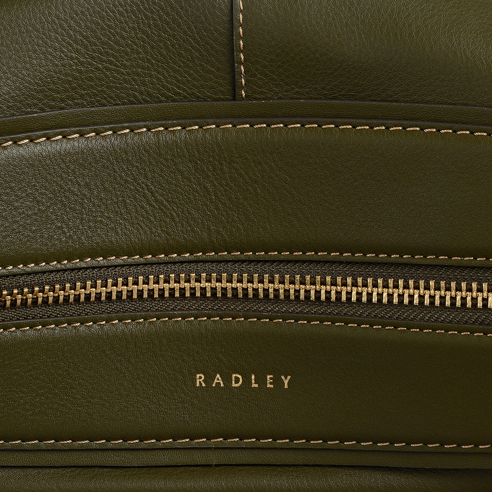 Westwell Lane Leather Large Ziptop Shoulder Bag in Pine Needle - 112288