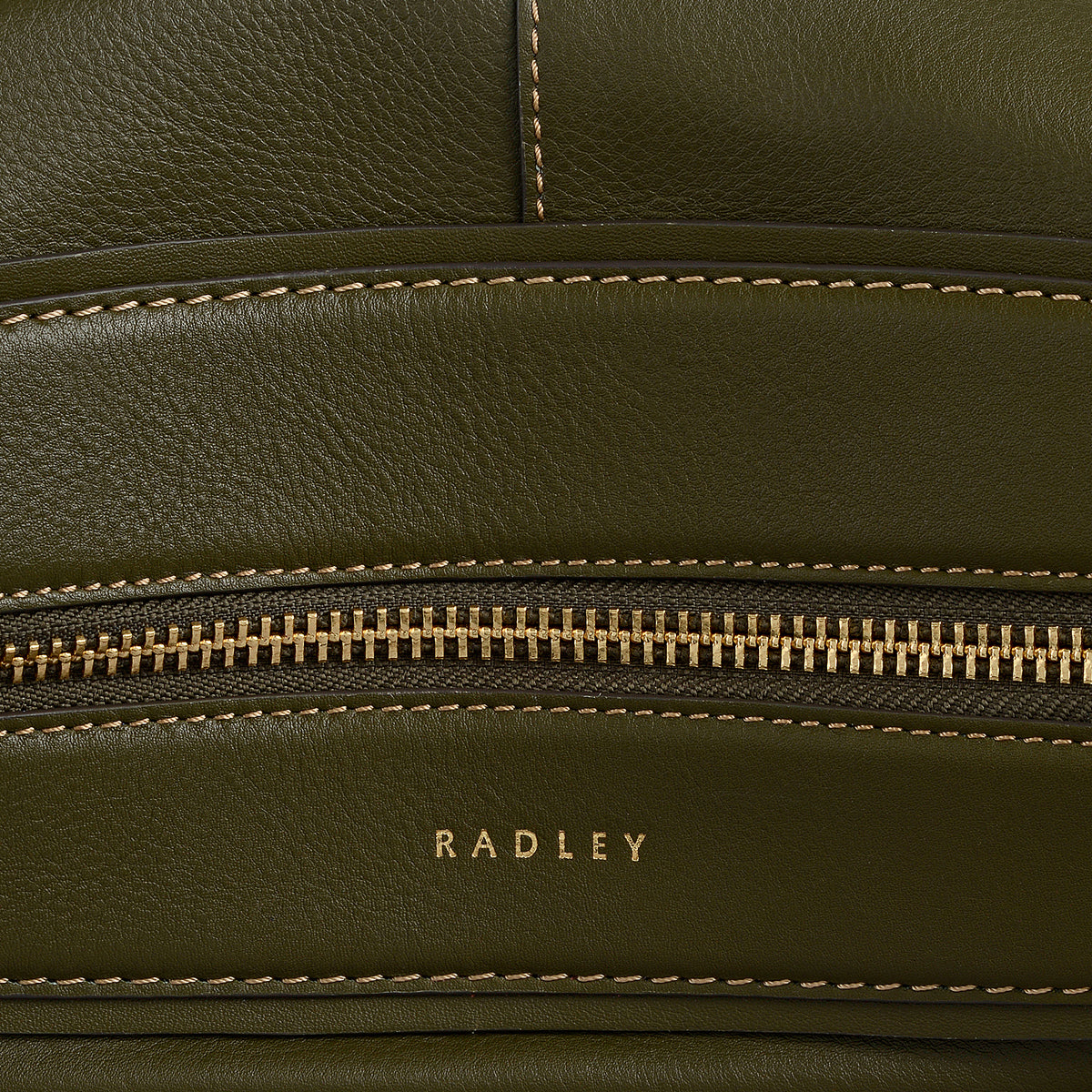 Westwell Lane Leather Large Ziptop Shoulder Bag in Pine Needle - 112288