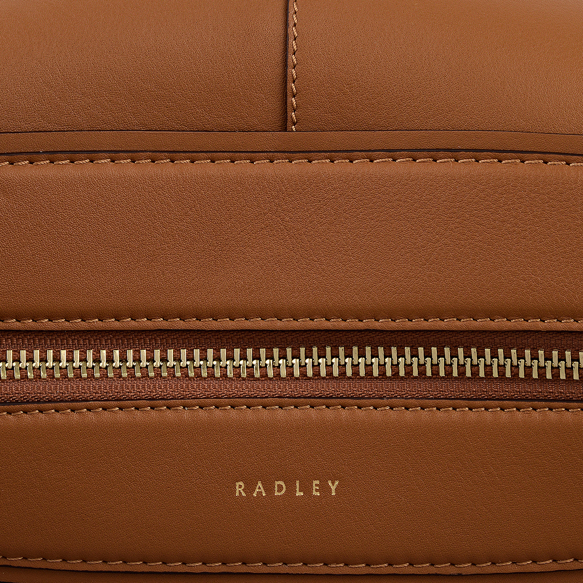 Westwell Lane Leather Large Ziptop Shoulder Bag in Toffee - 112289