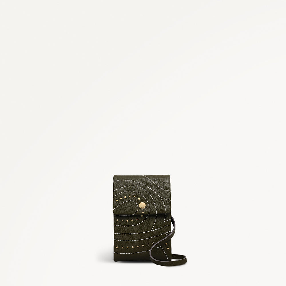 Mallow Street Leather Medium Phone Cross Body Bag in Pine Needle - 112292