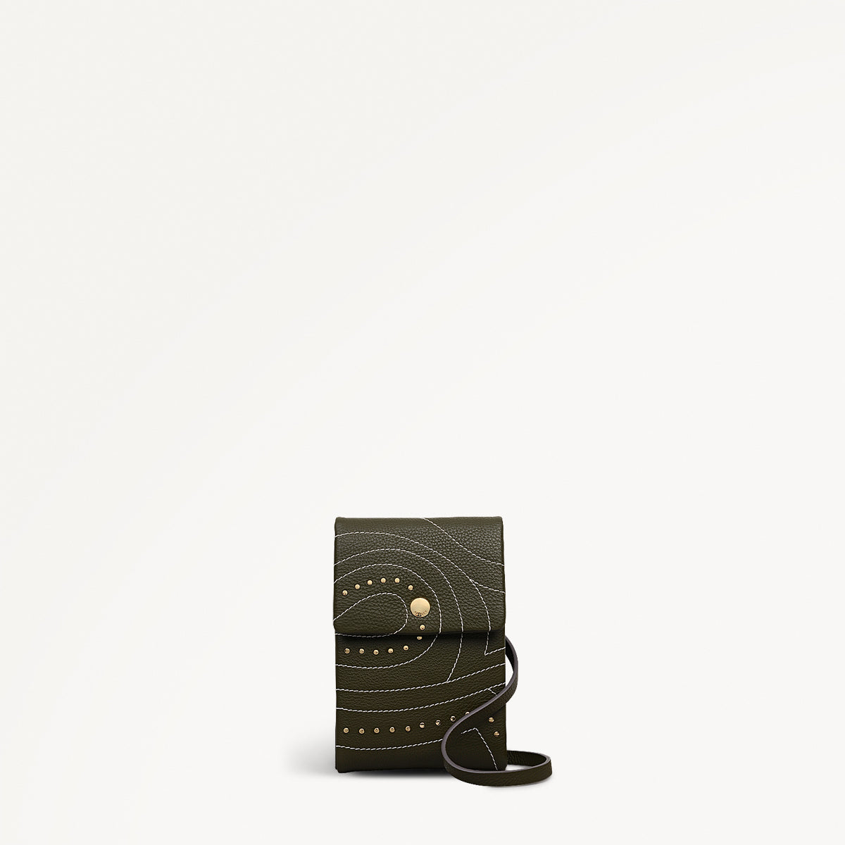 Mallow Street Leather Medium Phone Cross Body Bag in Pine Needle - 112292