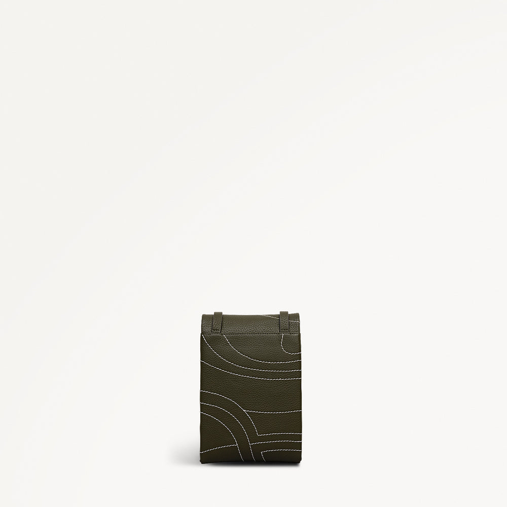 Mallow Street Leather Medium Phone Cross Body Bag in Pine Needle - 112292