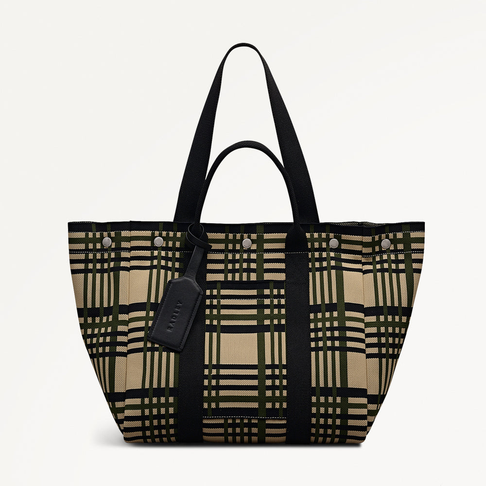 Hadleigh Place Check Large Open Top Tote Bag - RHE21101