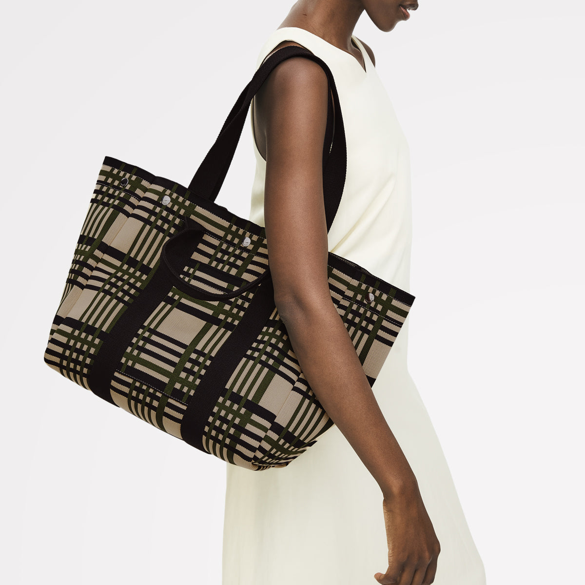 Hadleigh Place Fabric Large Open Top Tote Bag in Porcini - 112294