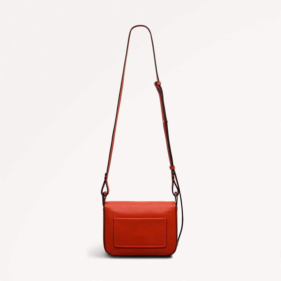 Westwell Lane Leather Small Flapover Cross Body Bag in Flame - 112299