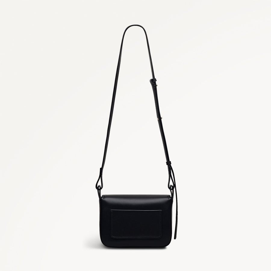 Westwell Lane Leather Small Flapover Cross Body Bag in Black - 112300