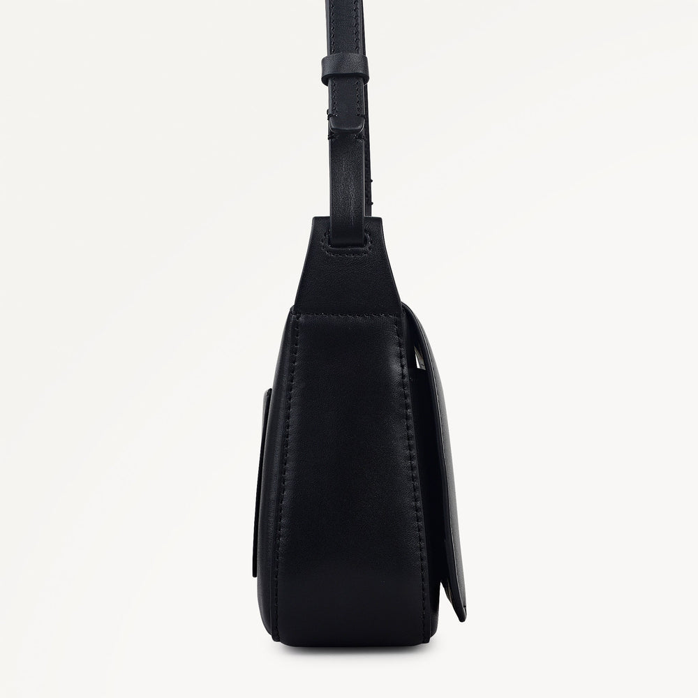 Westwell Lane Leather Small Flapover Cross Body Bag in Black - 112300