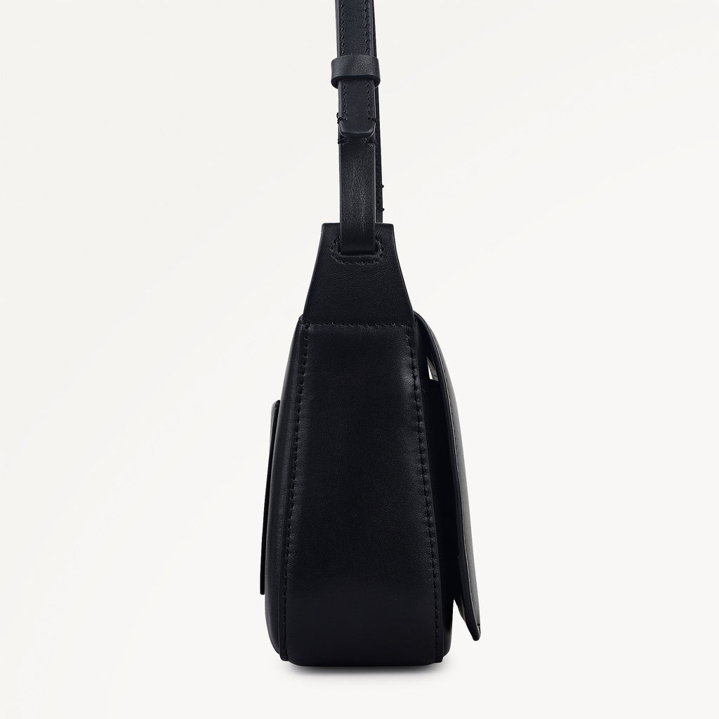 Westwell Lane Leather Small Flapover Cross Body Bag in Black - 112300