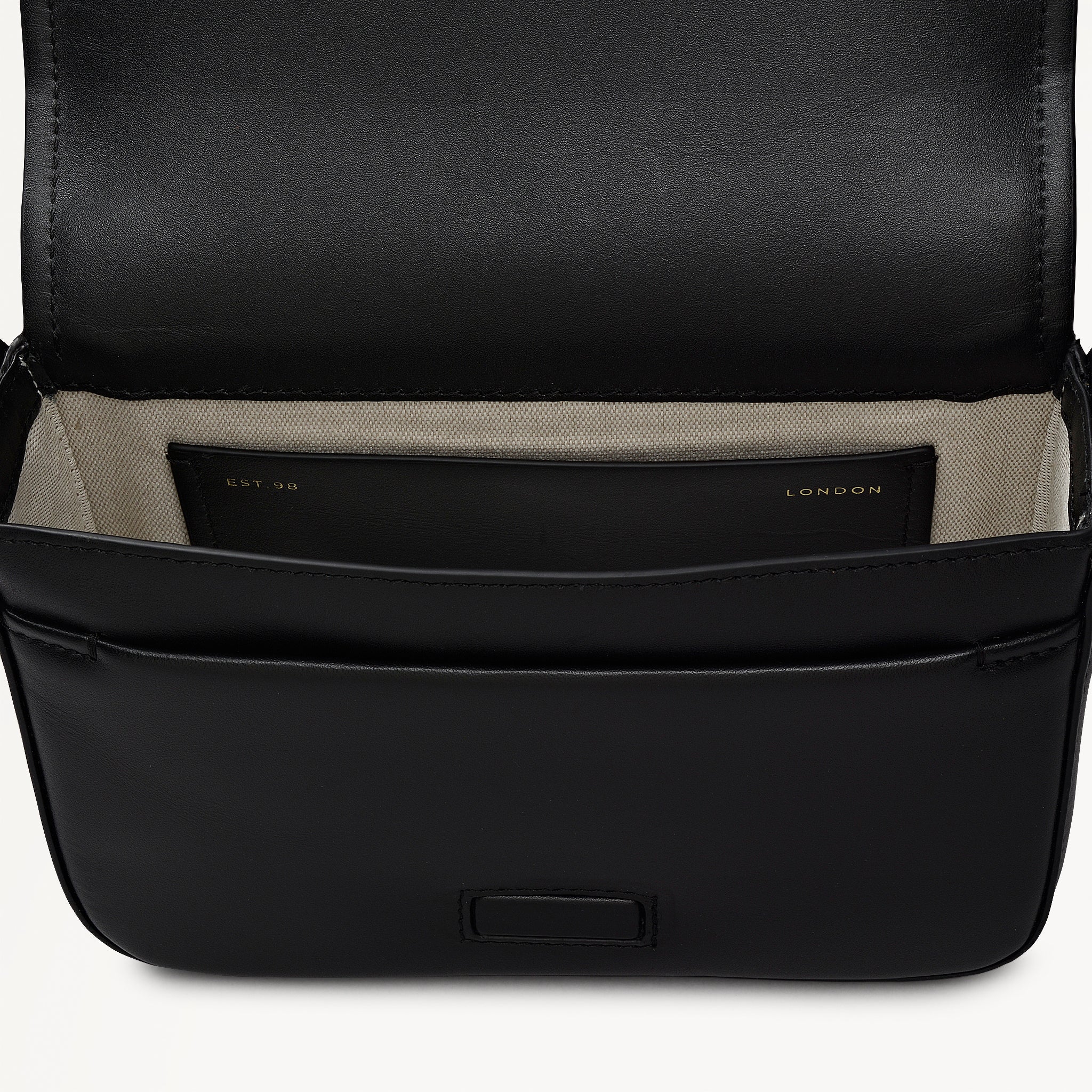 Westwell Lane Leather Small Flapover Cross Body Bag in Black - 112300