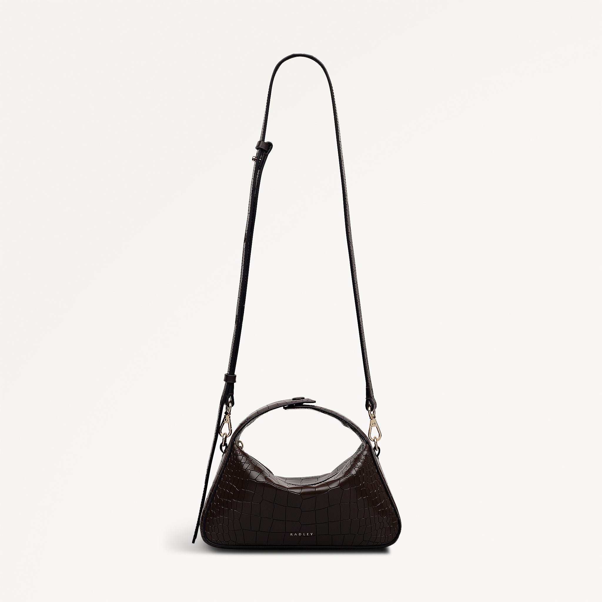 Dark Oak Small Ziptop Grab Bag | De Beauvoir AW25 | Radley London