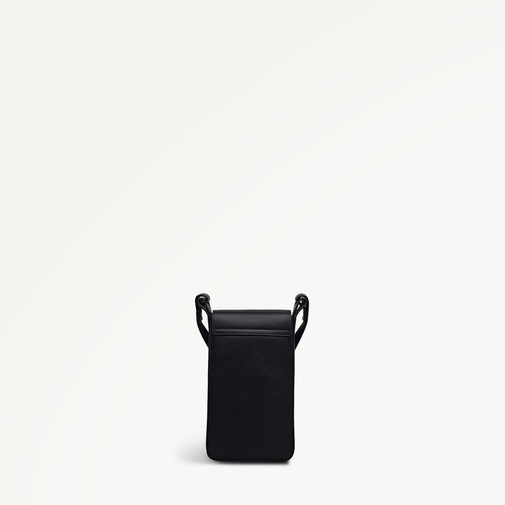 Westwell Lane Leather Medium Phone Cross Body Bag in Black - 112315