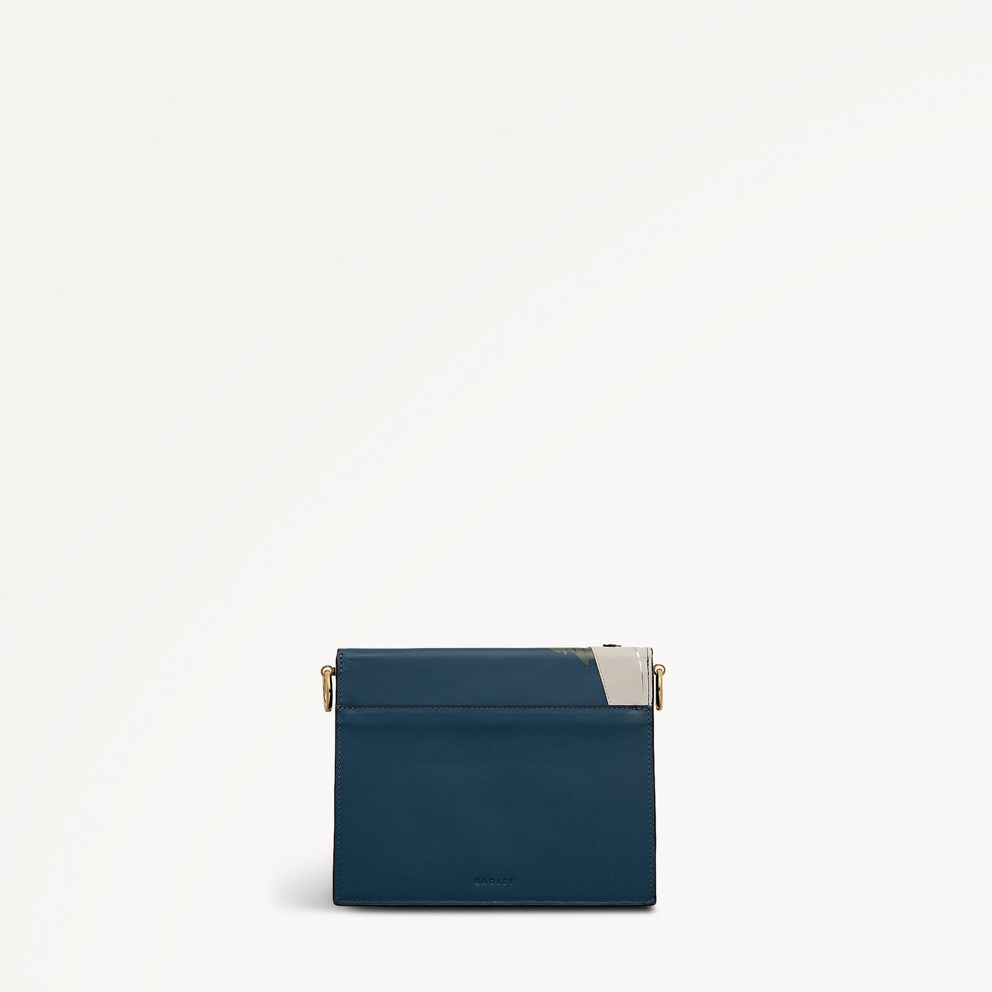 Book Street Leather Small Flapover Cross Body Bag in Teal - 112318