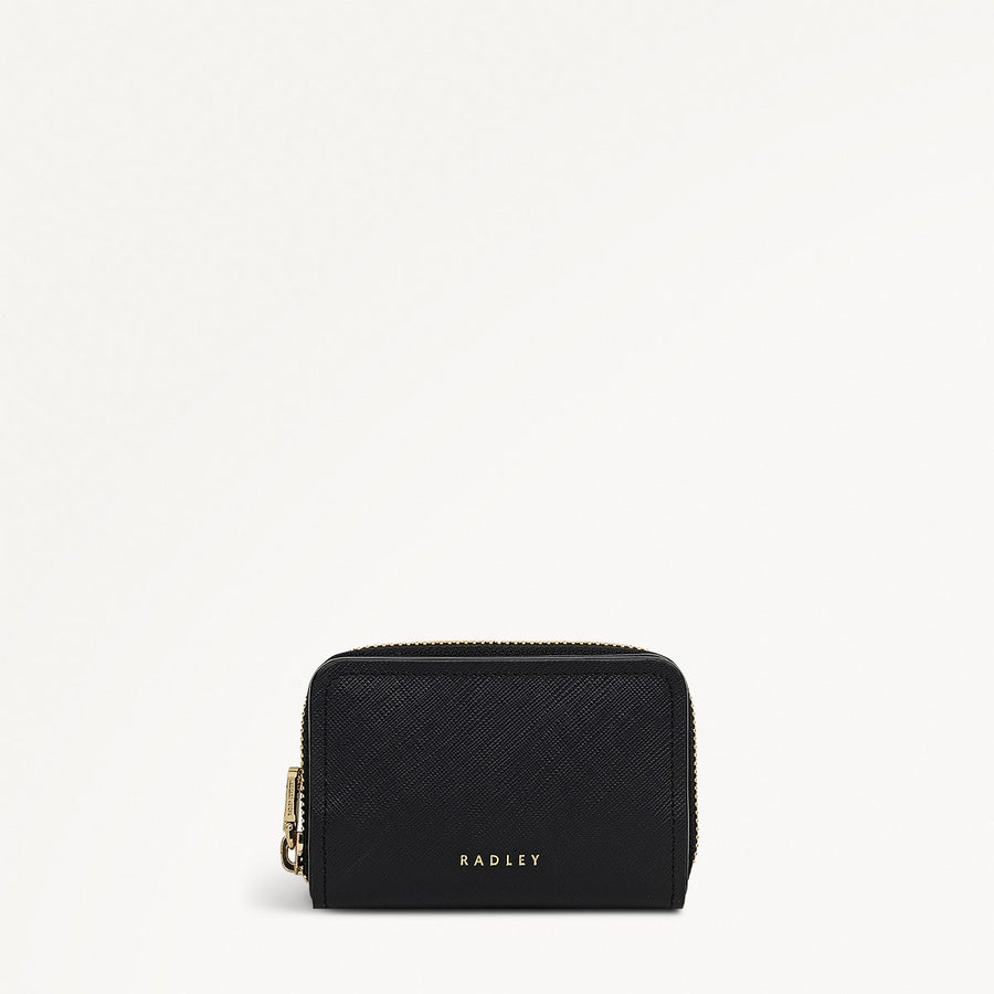 Beech Row Small Zip Around Wallet in Black - 112332