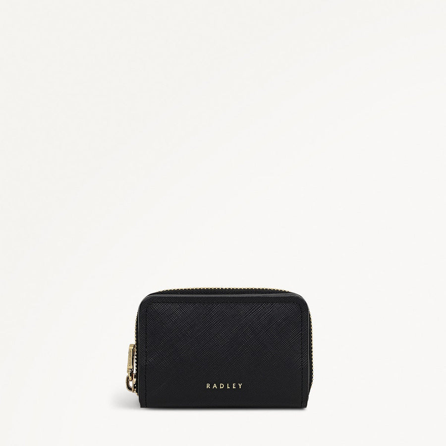 Beech Row Small Zip Around Wallet in Black - 112332