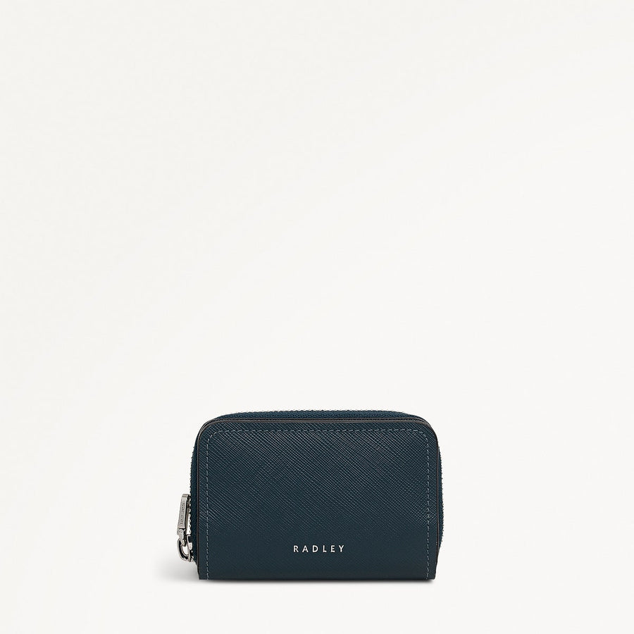 Beech Row Small Zip Around Wallet in Teal - 112333