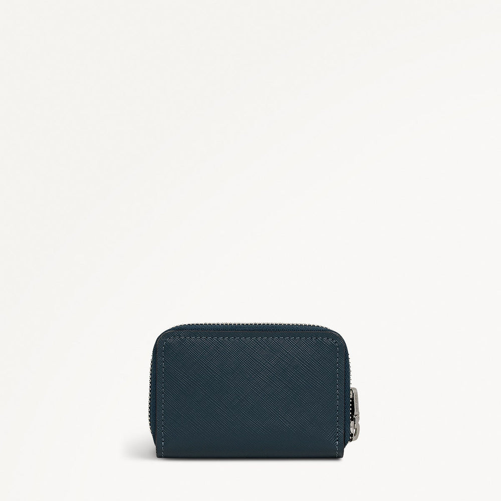 Beech Row Small Zip Around Wallet in Teal - 112333