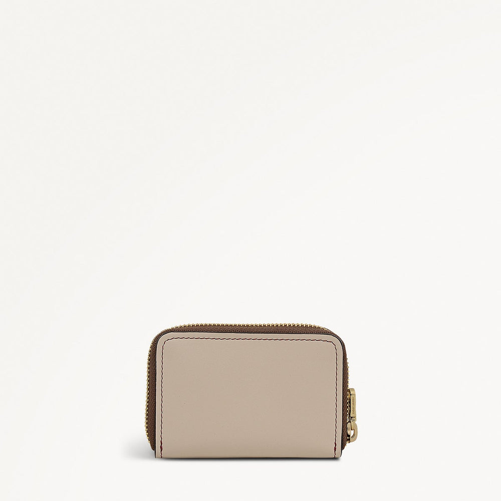 Beech Row Small Zip Around Wallet in Carmine - 112337